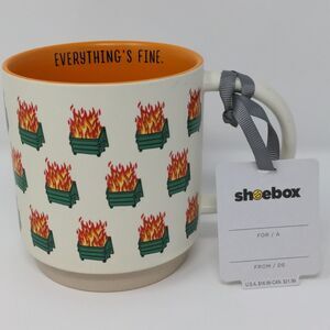 Dumpster Fire Everything's Fine Hallmark Shoebox Funny Coffee Mug / Tea Cup